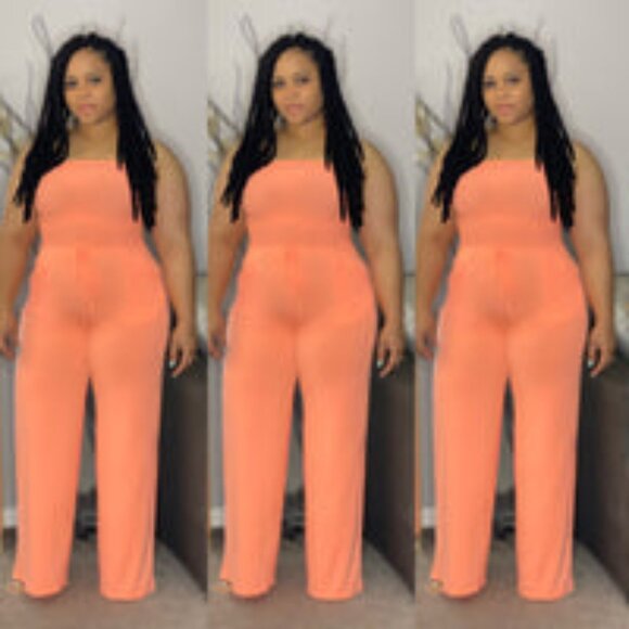 Effortless | Jumpsuit - Neon Coral - Picture 1 of 1